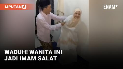 VIDEO: Viral! Wanita Jadi Imam Diduga Permainkan Salat