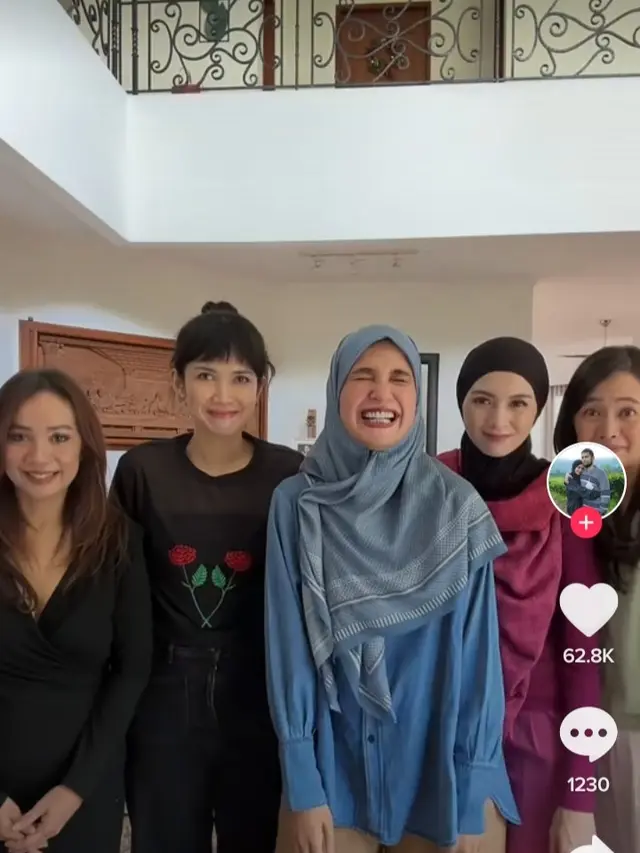 Shireen Sungkar dan bintang Cinta Fitri reuni usai 12 tahun tamat (Foto: tiktok shireenwisnu)