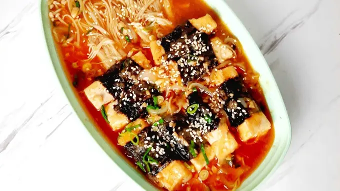 resep tahu nori nenek moyang jamur enoki