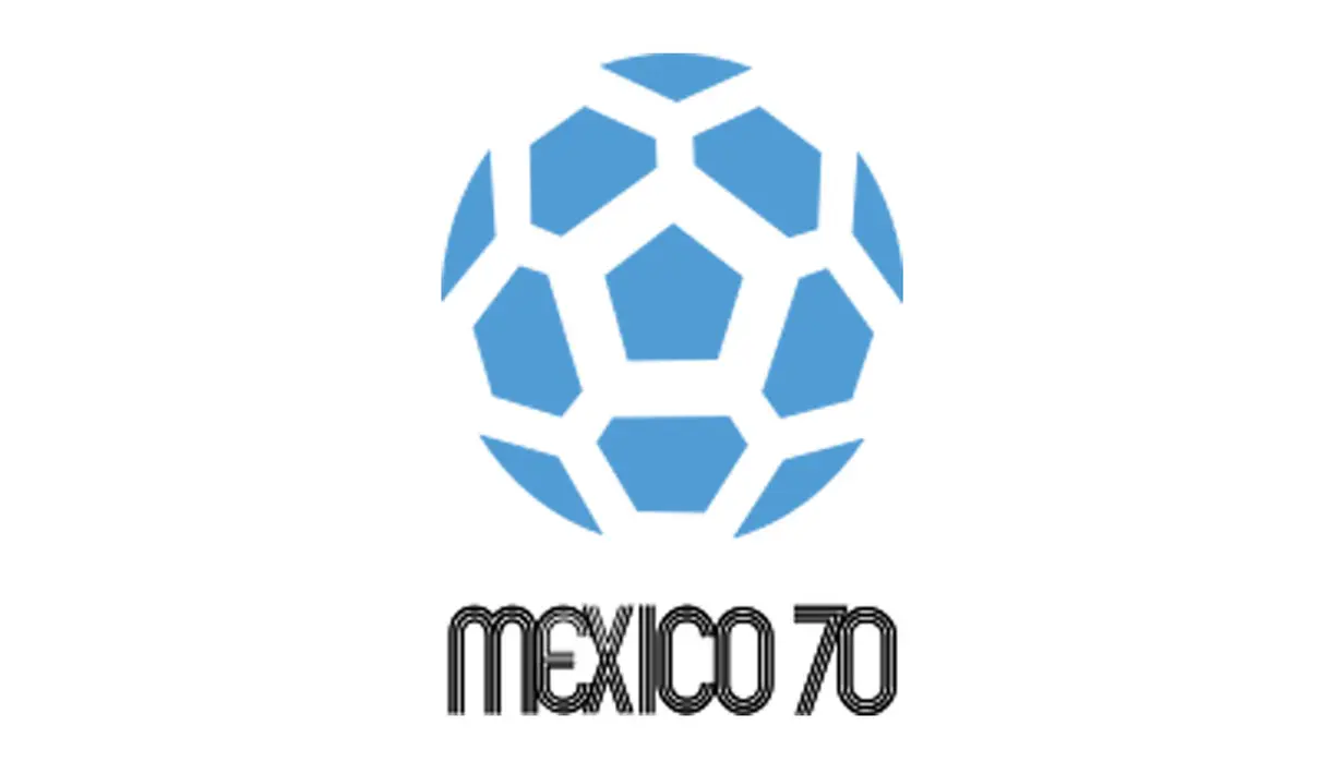 Logo Piala Dunia tahun 1970 di Mexico. Logo yang ditampilkan begitu sederhana, hanya sebuah mozaik yang membentuk bola dan tulisan MEXICO 70. (Istimewa)