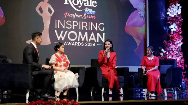 Velove Vexia kala jadi bintang tamu ajang penghargaan Royale Inspiring Woman Awards 2024 di Jakarta pekan ini. (Foto: Dok. Istimewa)
