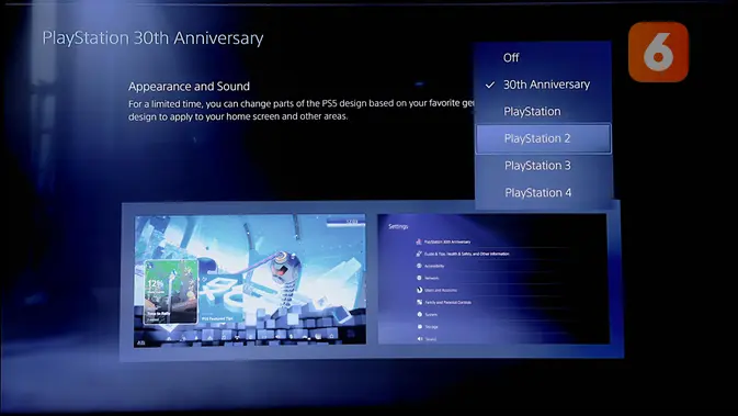 <p>Tema ikonik PS1 hingga PS4 di konsol PS5. (Liputan6.com/ Yuslianson)</p>