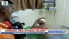 Seorang pria ditebas teman dengan celurit lantaran diduga ada perselingkuhan.