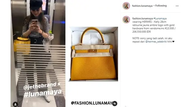 8 Koleksi Tas Mewah Luna Maya Ini Ditaksir Capai Miliaran Rupiah