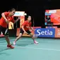 Ganda putri Lanny Tria Mayasari/Jesita Putri Miantoro jadi penentu kemenangan Indonesia atas Hong Kong pada Kejuaraan Bulu Tangkis Asia Beregu 2022 di Setia City Convention Centre, Selangor, Malaysia, Selasa (15/2). (foto: PBSI)