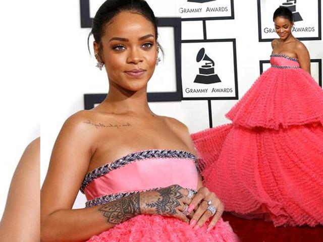 Meme Gaun Pink Rihanna Saat Hadiri Grammy Awards 2015 Showbiz Liputan6 Com