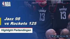 James Harden melanjutkan 30 poin beruntunnya, berakhir dengan 43 poin, 12 rebound dan enam steal ketika Rockets menurunkan Jazz di jalan.