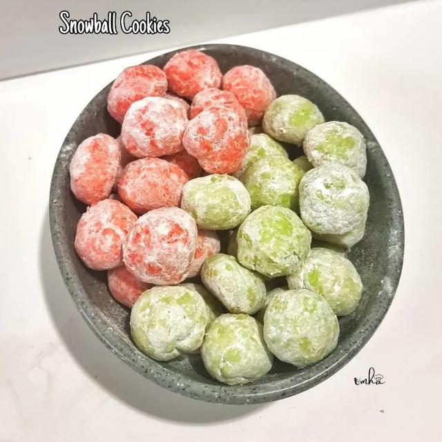 Resep kue Lebaran, bola-bola salju. (dok. Cookpad @mejamakankita)