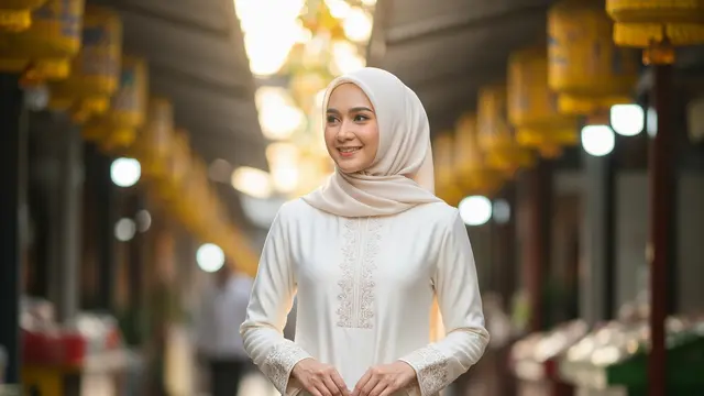Model Baju Kurung Warna Ivory untuk Lebaran 2026