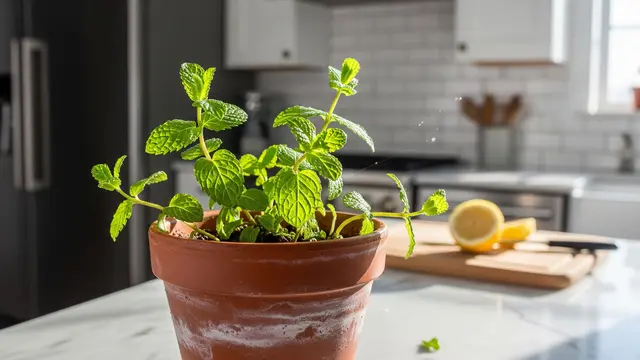 Menanam Mint di Pot Dapur
