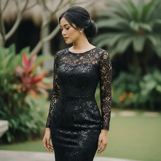 9 Model Dress Brokat Simple Elegan, Pilihan Tepat untuk Tampil Elegan