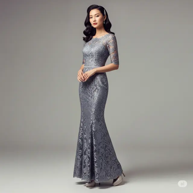 7 Model Baju Brokat Dress Panjang yang Elegan dan Menawan untuk Berbagai Acara