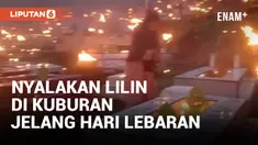Kuburan di Toraja Diterangi Ratusan Lilin Jelang Lebaran