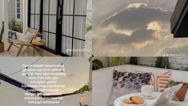 Potret rumah estetik di gang sempit yang viral (Sumber: TikTok/@rikaresti522)