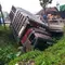 Kendaraan truk fuso BE 9657 BT yang terlibat kecelakaan di Bandar Lampung. Foto : (Istimewa)