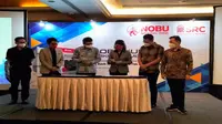 Bank Nobu berkolaborasi dengan PT SRC Indonesia Sembilan terkait penyediaan produk perbankan digital termasuk permodalan, Senin (20/6/2022) (Foto: Istimewa)