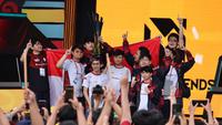 Indonesia meraih juara umum Kejuaraan Dunia eSports IESF Bali 14th World Esports Championship 2022 yang berlangsung di Merusaka, Nusa Dua. (Bola.com/Maheswara Putra)