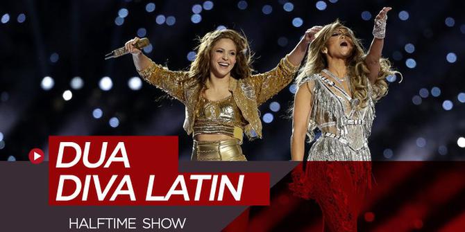 VIDEO: Jennifer Lopez dan Shakira, Goyang Publik American Football di Halftime Show Super Bowl 2020