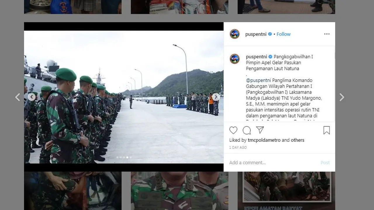 Gagah dan sangarnya pasukan TNI gelar apel siap amankan Laut Natuna dari kapal China.