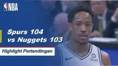 DeMar DeRozan skor 24 sebagai Spurs mendapatkan kemenangan atas Nuggets 104-103.
