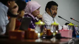 Diskusi tersebut membahas tentang desakan penghapusan hukuman mati di Era pemerintahan Jokowi, Jakarta, Rabu (15/10/2014) (Liputan6.com/Faizal Fanani)