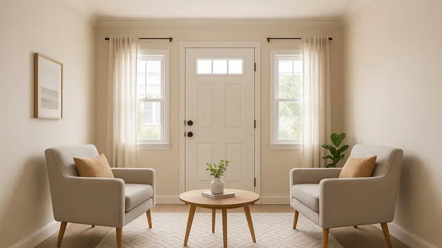 7 Desain Ruang Tamu 3x4 Pintu Tengah, Solusi Estetik untuk Rumah Minimalis