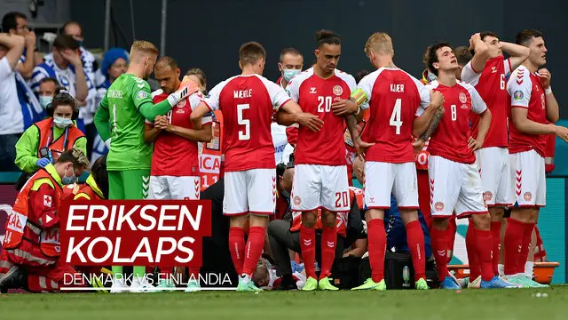 Berita video Christian Eriksen tiba-tiba kolaps dalam pertandingan Grup B Euro 2020 antara Denmark melawan Finlandia, Sabtu (12/6/2021) malam hari WIB.