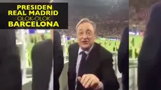 Video sindiran Florentino Perez, presiden Real Madrid terhadap jumlah trofi juara Liga Champions Barcelona.