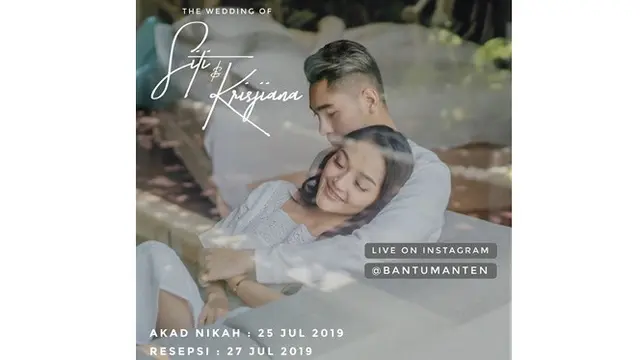 Resmi Jadi Suami Istri, Ini Fakta-fakta Pernikahan Siti Badriah dan Krisjiana
