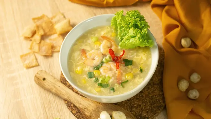 sup jagung udang Binte Biluhuta