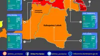 Peta Sebaran Covid-19 Di Provinsi Banten. (Rabu,16/12/2020). (Satgas Covid-19 Banten)