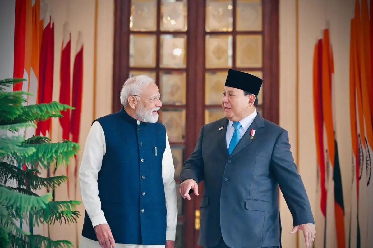 Presiden Prabowo Subianto melakukan pertemuan bilateral dengan Perdana Menteri (PM) India Narendra Modi di Hyderabad House, New Delhi, Sabtu (25/1/2025). (Foto: Laily Rachev - Biro Pers Sekretariat Presiden)