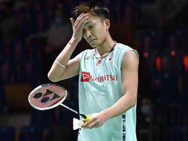 Turnamen pemanasan menjelang All England, German Open 2022 yang dihelat di Jerman dan berlabel super 300 telah memasuki hari kedua (10/3/2022). Banyak pemain unggulan yang gugur di babak pertama yang digelar selama dua hari. Berikut lima unggulan yang gugur. (AFP/Ina Fassbender)