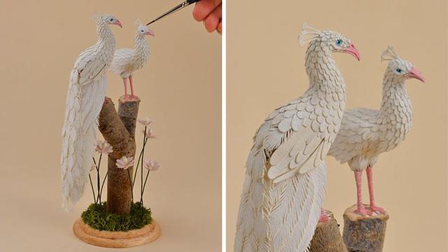 8 Potret Patung Burung dari Potongan Kertas Ini Curi Perhatian, Detailnya Mengagumkan