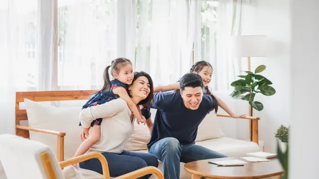 Ilustrasi keluarga muda