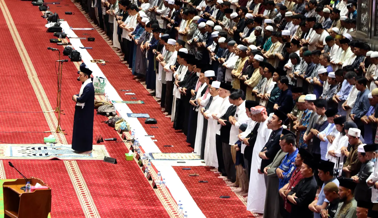 Imam Besar Masjid Istiqlal Jakarta Nasaruddin Umar mengatakan, Masjid Istiqlal siap menampung jemaah salat tarawih dengan kapasitas maksimal. (Liputan6.com/Helmi Fithriansyah)
