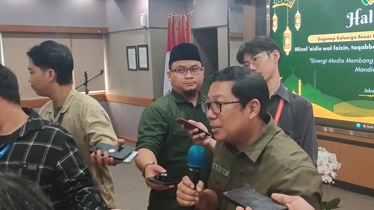 Kepala Bapanas, Arief Prasetyo Adi di acara Halal bi halal, Kamis (18/4/2024). Arief mengumumkan kenaikan harga gula di tingkat konsumen. (Gagas/Liputan6.com)