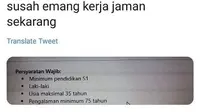 6 Syarat Nyeleneh di Lowongan Kerja Ini Bikin Tepuk Jidat
