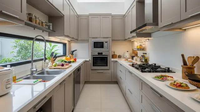Dapur Konsep Double-Linear (Dua Sisi Sejajar)