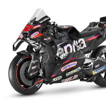 Livery Motor Tim Aprilia untuk MotoGP 2026. Tampak lambang Singa berkolaborasi dengan tulisan tim Aprilia. (X/MotoGP)