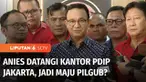 Mantan Gubernur DKI Jakarta, Anies Baswedan berkunjung ke kantor DPD PDI Perjuangan di Cakung, Jakarta Timur. Belum ada yang memberikan kepastian, baik dari PDI Perjuangan maupun Anies. Apakah partai berlambang banteng moncong putih ini berniat mengu...
