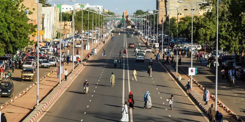 Potret Kesibukan Kota Niamey di Niger