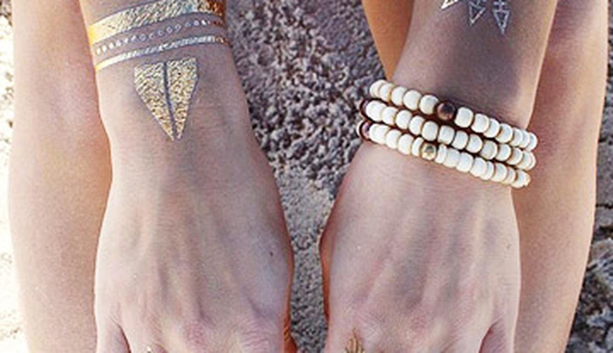 12 Model  Tato  Emas Temporary Yang Keren dan Mewah Fimela 
