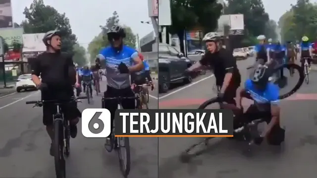 VIDEO: Kebanyakan Gaya, Niatnya Buat Konten Saat Bersepeda Akhirnya Terjungkal