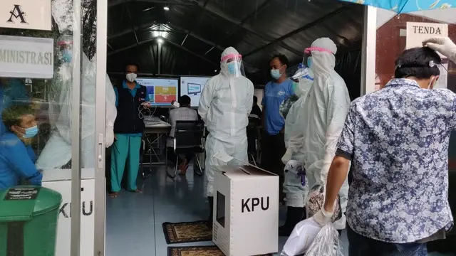 73 pasien Covid-19 di Rumah Sakit Darurat Lapangan Pangkogabwilhan II Surabaya, menggunakan hak suaranya di Pilkada 2020.