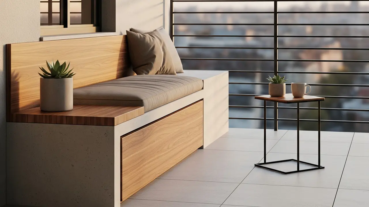 Teras Mini Modern untuk Santai di Hunian Perkotaan (Image by Gemini AI)