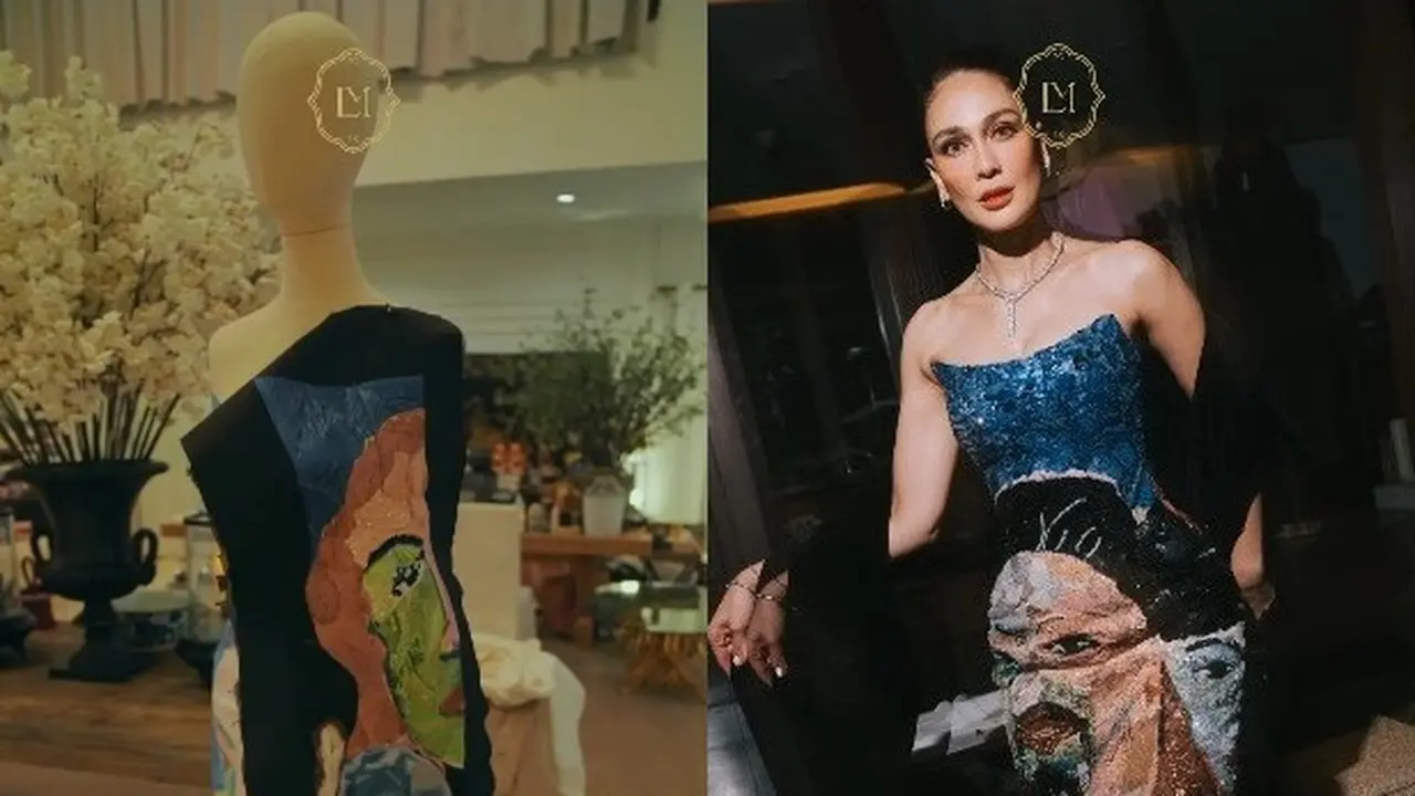 Cerita di Balik Dress Lukisan Luna Maya, Bikin Haru