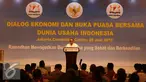 Ketua Umum Kamar Dagang dan Industri (Kadin) Indonesia, Rosan Perkasa Roeslani memberikan pemaparan saat Dialog Ekonomi dan Buka Puasa Bersama Dunia Usaha Indonesia, Jakarta, Selasa (28/6). (Liputan6.com/Angga Yuniar)