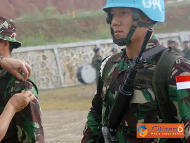 Citizen6, Sentul: Pengiriman Satgas TNI dalam operasi di bawah bendera PBB selalu mendapat dukungan penuh dari Lembaga Legislatif, Kementerian Luar Negeri serta institusi yang terkait lainnya. (Pengirim: Badarudin Bakri)