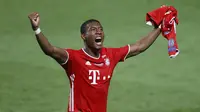 4. David Alaba - Pemain berusia 28 tahun ini menjadi tembok pertahan Bayern Munchen yang sulit ditembus penyerang lawan. Alaba mampu bertransformasi dari bek kiri menjadi bek tengah terbaik Bayern Munchen di kompetisi Liga Jerman. (Matthew Childs/Pool via AP)